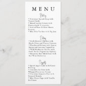 White Minimalist Modern Wedding Menu (Voorkant)
