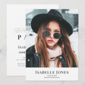 White minimalist Photo Afstuderen (Voorkant / Achterkant)