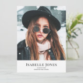 White minimalist Photo Afstuderen (Staand voorkant)