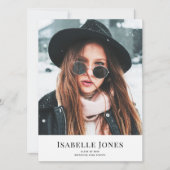 White minimalist Photo Afstuderen (Voorkant)