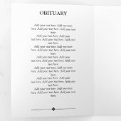 White minimalist Photo Funeral Drieluik Programma (Binnenzijde eerst)