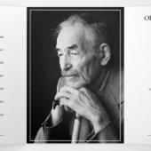 White minimalist Photo Funeral Drieluik Programma (Binnenkant midden)