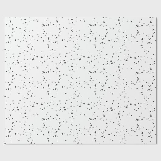 White minimalist Snowflakes Kerstfeestdag Cadeaupapier (Vlak)