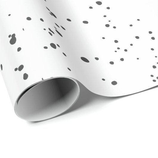 White minimalist Snowflakes Kerstfeestdag Cadeaupapier (Rol Hoek)