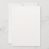 White Minimalist watercolor flowers wedding Kaart (Achterkant)