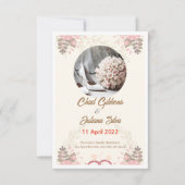 White minimalist Wedding Invitation Kaart (Voorkant)