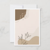 White minimalist Wedding Invitation Kaart (Achterkant)