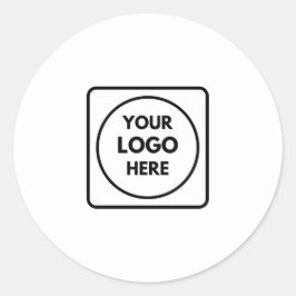 White Minimalistisch Logo | Modern Klassiek Profes Ronde Sticker