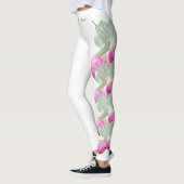White Minnesota State Lady Slipper Flower Leggings (Links)