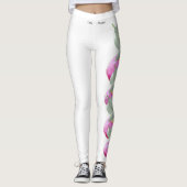 White Minnesota State Lady Slipper Flower Leggings (Voorkant)