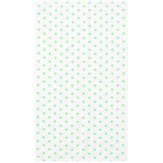 White Mint Green Polka Dots Tafelkleed (Voorkant)