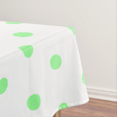 White Mint Green Polka Dots Tafelkleed (Voorbeeld)