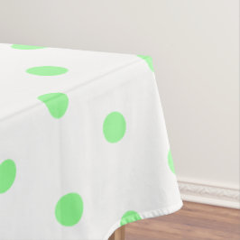 White Mint Green Polka Dots Tafelkleed