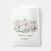 White Mixed Floral Bouquet Favor Bag Bedankzakje (Voorkant)