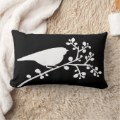 White Mod Single Bird & Berries {kies uw kleur} Kussen (Deken)