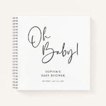 White Modern Boho Genderneutraal Baby shower Gast