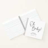 White Modern Boho Genderneutraal Baby shower Gast Notitieboek (Binnen)