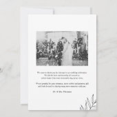  White Modern Calligraphy Photo Wedding Bedankkaart (Achterkant)