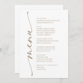 White Modern Elegant Menu  (Voorkant / Achterkant)