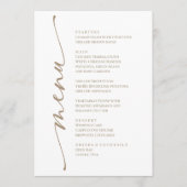 White Modern Elegant Menu  (Voorkant)