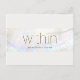 White Modern Elegant Seashell Stripe Briefkaart