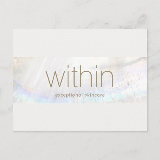 White Modern Elegant Seashell Stripe Briefkaart (Voorkant)