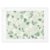 White Modern Eucalyptus Leaf Spring Tablecloth Tafelkleed (Voorkant (Horizontaal))