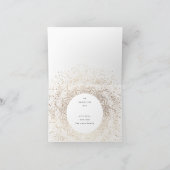 White Modern Gold Foil Botanicals Afstudeerder Fot Bedankkaart (Binnen)