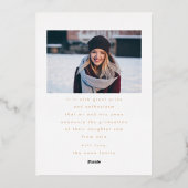 White Modern Gradun Party Gold Marble Folie Uitnodiging (Achterkant)