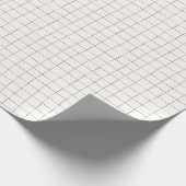 White Modern Grid Cadeaupapier (Hoek)