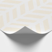 White Modern Herringbone & Tan Cadeaupapier (Hoek)