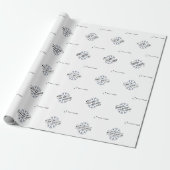 White Modern kerstbedrijf Logo Sp Cadeaupapier (Uitgerold)