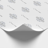 White Modern kerstbedrijf Logo Sp Cadeaupapier (Hoek)