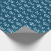 White Modern Menorah Cadeaupapier (Hoek)