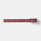 White Modern Menorah Satin Ribbon Satijnen Lint (Voorkant)