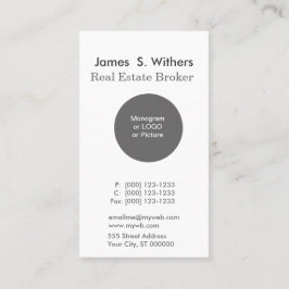 White Modern Minimal Logo Professional Visitekaartje