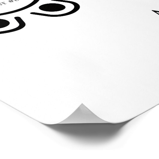 White Modern Minimal Wedding Seating Chart Poster (Hoek)