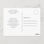 White Modern Minimalist Afstuderen Foto Briefkaart (Achterkant)