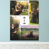 White Modern persoonlijke liefde je collage foto Canvas Afdruk (Insitu (Houten vloer))