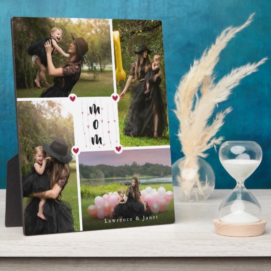 White Modern persoonlijke liefde je collage foto Fotoplaat (Zijkant)