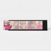 White Modern Photo Collage Script Kalligrafie Naam Bureau Naambordje (Voorkant)