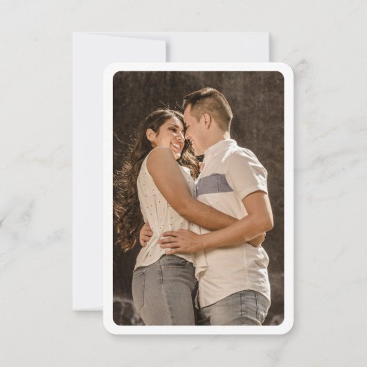 White Modern Photo RSVP Insert QR Code (Achterkant)