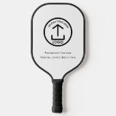 White Modern Professional Business Logo Tekst Pickleball Paddle (Achterkant)
