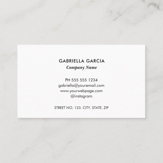 White Modern Scannable Logo Visitekaartje (Achterkant)