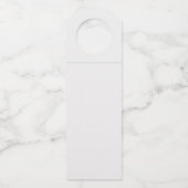 White Modern Simpel Wedding ottle Hang Flessenhanger (Achterkant)