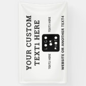 White Modern Simple Business Logo Photo Brand Spandoek (Verticaal)