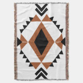 White-Modern Tagesdecke Boho Fransen Deken (Voorkant Verticaal)
