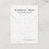 White Modern Terrazzo Logo Ketting Display Visitekaartje (Voorkant)