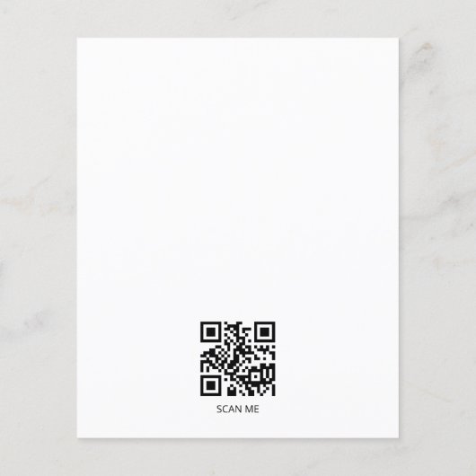 White Modern Toevoegen Logo Typografie Foto QR-cod Flyer (Achterkant)