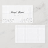 White Modern Trendy Checkered Geometric Pattern Visitekaartje (Voorkant / Achterkant)